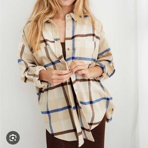 Aerie anytime fav flannel button down shirt American eagle